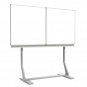 Klapp-Tafel freistehend, Mittelfläche 200x100 cm, Stahl weiß, 